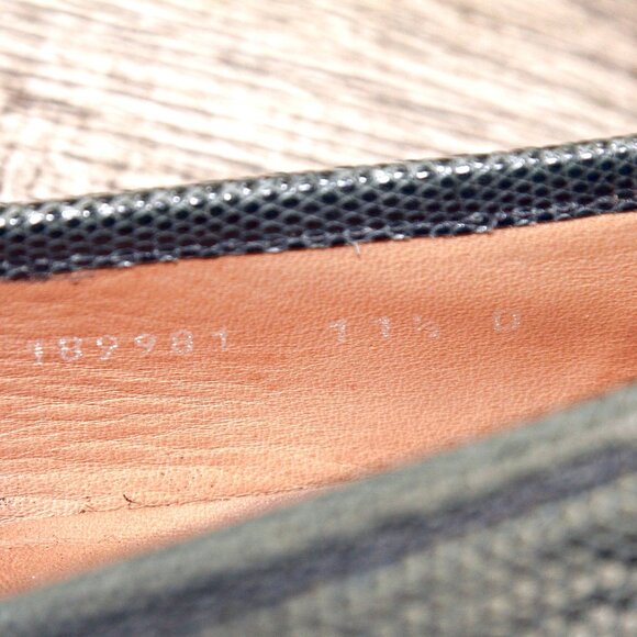 $ 1350 Genuine Lizard GUCCI Loafers 11.5 D Orig Box Orig Trees * add $26 Reptan - Picture 10 of 16